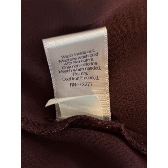 Jennifer Lopez Women Top Size L V-Neck 3/4 Sleeve Cottage Core Prairie Purple - Picture 8 of 11